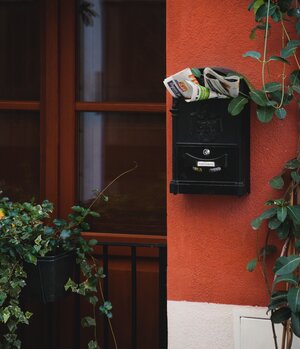mailbox on wall